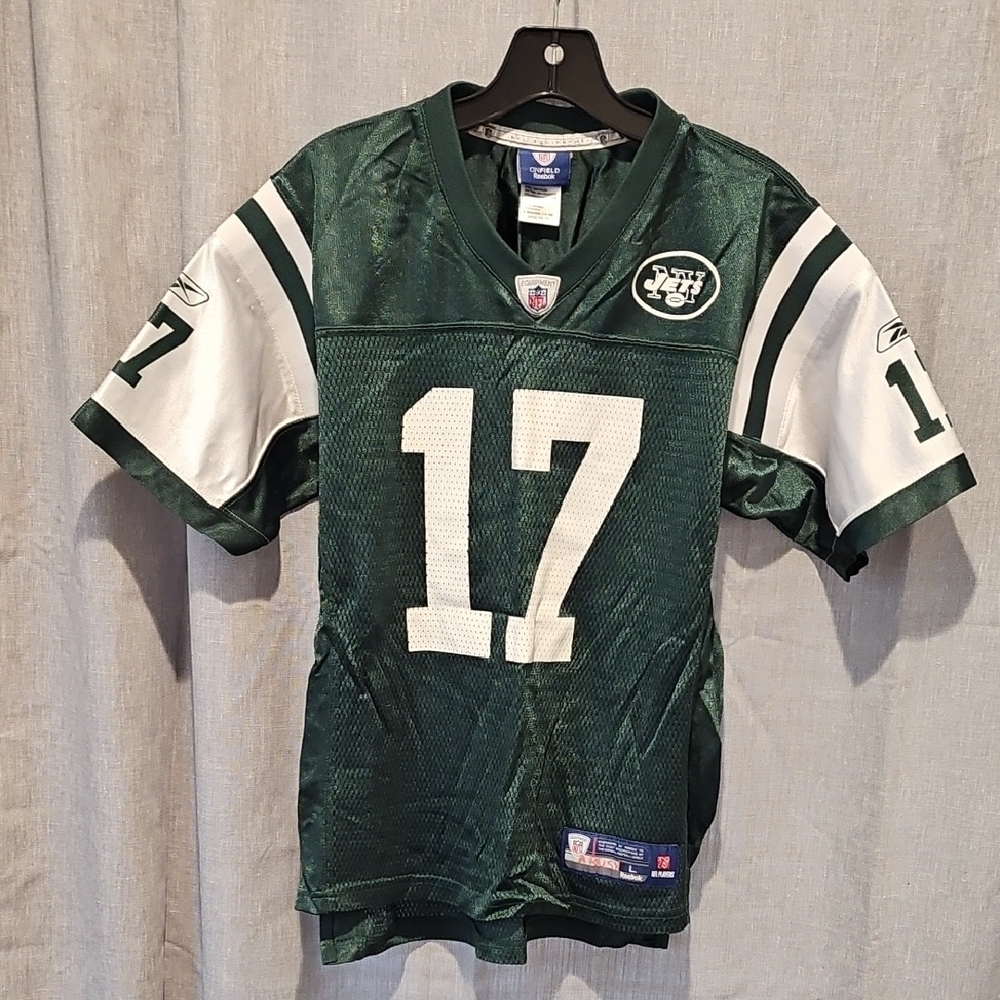 Reebok Green and White NFL Jersey